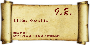 Illés Rozália névjegykártya