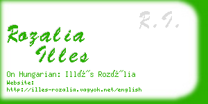 rozalia illes business card